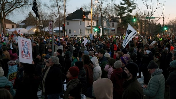 People gather for a vigil in minneapolis