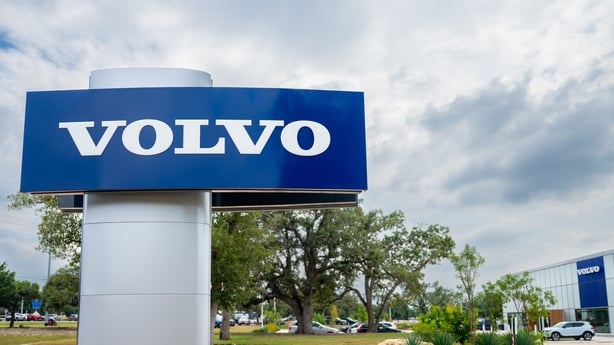 The Volvo logo is displayed at the Volvo Cars Hill Country dealership