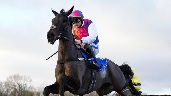 Sean Bowen riding Haiti Couleurs on their way to winning The Coral Welsh Grand National Handicap Chase at Chepstow Racecourse on December 27, 2025 in Chepstow, Wales.