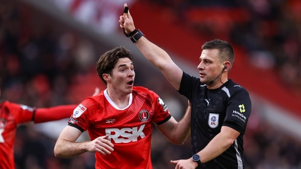 Conor Coventry of Charlton Athletic complains to match referee Josh Smith during the Sky Bet Championship match between Charlton Athletic and Coventry City at The Valley on January 1, 2026 in London, England.