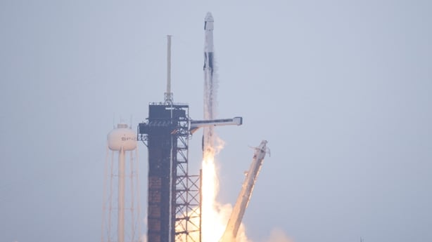Falcon 9, Dragon, and Crew-11 launch to the International Space Station at LC-39A in Kennedy Space Centre