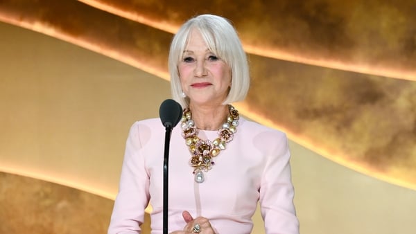 In this image released on January 8, 2026, Helen Mirren at the Golden Eve: The Golden Globes Honor Helen Mirren & Sarah Jessica Parker held at The Beverly Hilton on January 06, 2026 in Beverly Hills, California. (Photo by Michael Buckner/Penske Media via
