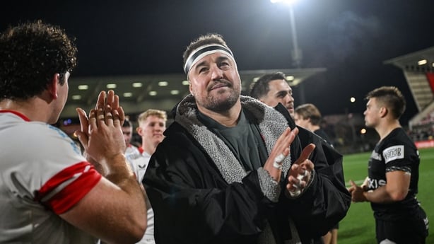 5 December 2025; Rob Herring of Ulster after the EPCR Challenge Cup match between Ulster and Racing 92 at Affidea Stadium in Belfast. Photo by Ramsey Cardy/Sportsfile