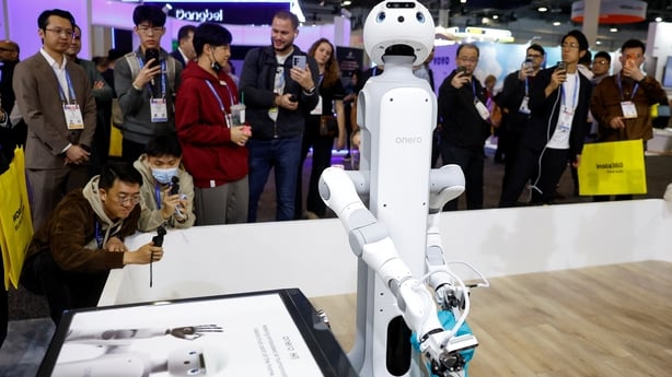 A robot on display at CES 2026 in Las Vegas 