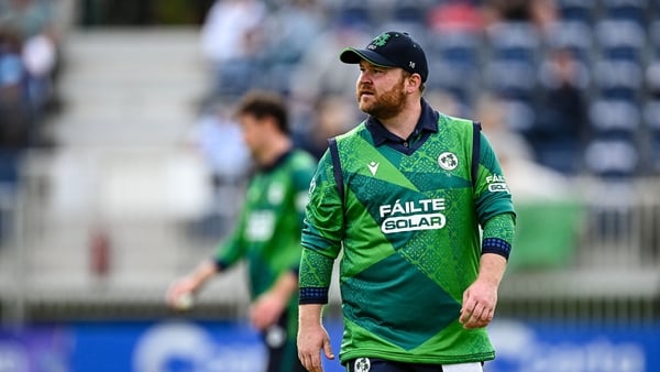 Ireland captain Paul Stirling during match one of the T20 International Series between Ireland and England at Malahide Cricket Ground in Dublin.
