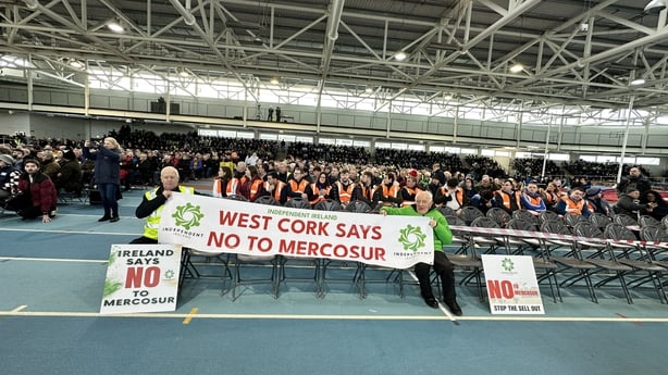 Farmers gather in Athlone for protest at MErcosur deal