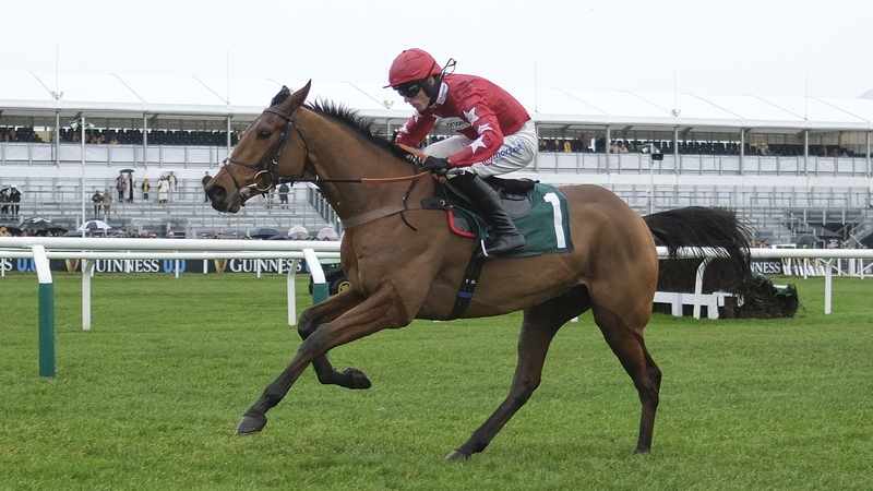 CHELTENHAM, ENGLAND - JANUARY 01: Harry Cobden riding Kalif Du Berlais (red) clear the last to win The Sonic The Hedgehog 3 In Cinemas Now Novices' Limited Handicap Chase at Cheltenham Racecourse on January 01, 2025 in Cheltenham, England. (Photo by Alan