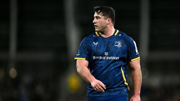 10 January 2026; Thomas Clarkson of Leinster during the Investec Champions Cup match between Leinster and La Rochelle at the Aviva Stadium in Dublin. Photo by Seb Daly/Sportsfile