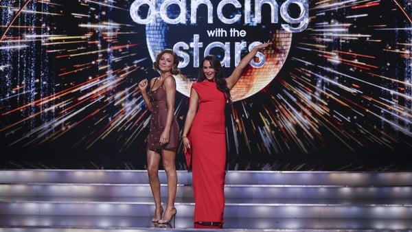Presenters Jennifer Zamparelli and Laura Fox during the live showof RTE’s Dancing With The Stars.Pic:Kyran O’Brien /kobpixNO FEE FOR REPRO During show run++++++FEE applies to Photographs used after Show run finishes.++++++++++