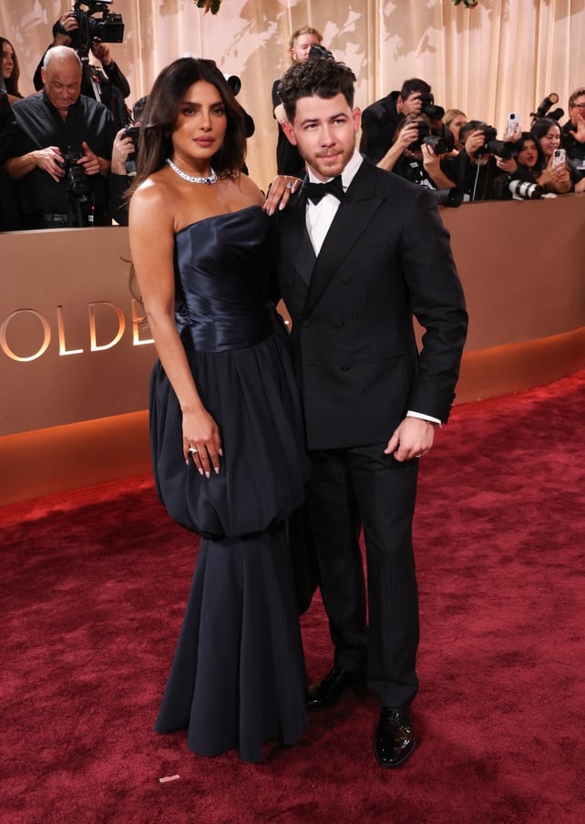 Priyanka Chopra Jonas and Nick Jonas attend the 83rd annual Golden Globe Awards