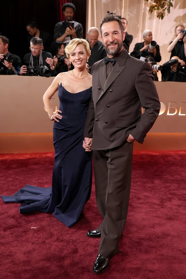 Sara Wells and Noah Wyle attend the 83rd annual Golden Globe Awards