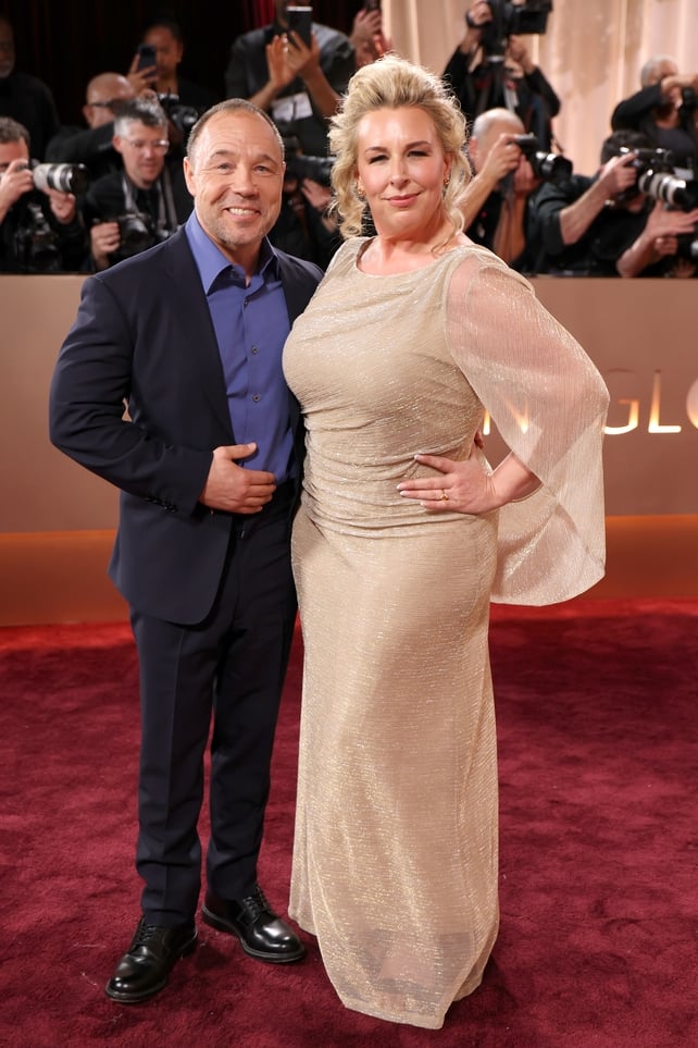 Stephen Graham and Hannah Walters attend the 83rd annual Golden Globe Awards at The Beverly Hilton