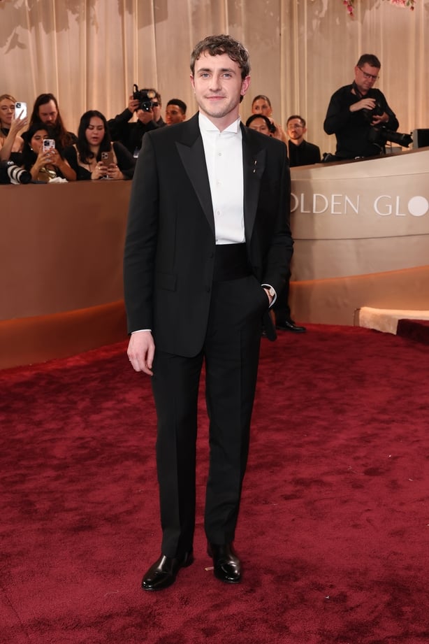 BEVERLY HILLS, CALIFORNIA - JANUARY 11: (FOR EDITORIAL USE ONLY) Paul Mescal attends the 83rd Annual Golden Globe Awards at The Beverly Hilton on January 11, 2026 in Beverly Hills, California. (Photo by Amy Sussman/Getty Images)