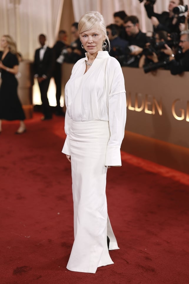 Pamela Anderson attends the 83rd annual Golden Globe Awards at The Beverly Hilton