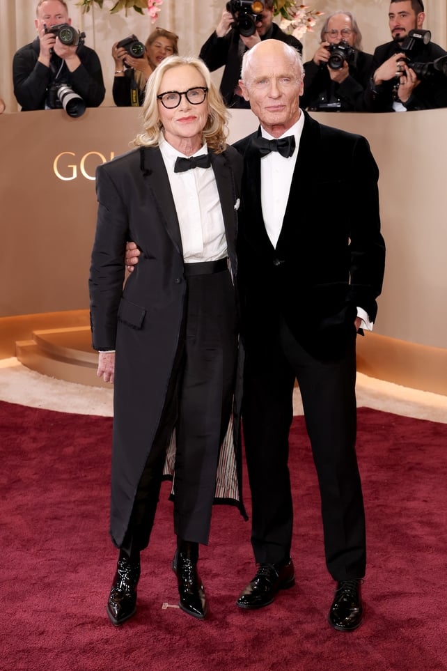 Amy Madigan and Ed Harris attend the 83rd Annual Golden Globe Awards at The Beverly Hilton