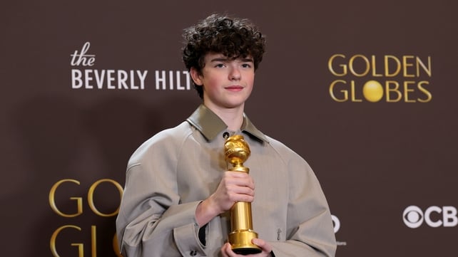 Owen Cooper, winner of the Golden Globe for Best Performance by a Male Actor in a Supporting Role on Television award for Adolescence