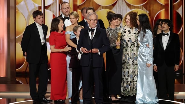 Paul Mescal, Pippa Harris, Nic Gonda, Jessie Buckley, Steven Spielberg, Liza Marshall, Maggie O'Farrell, Chloé Zhao at the 83rd Annual Golden Globes