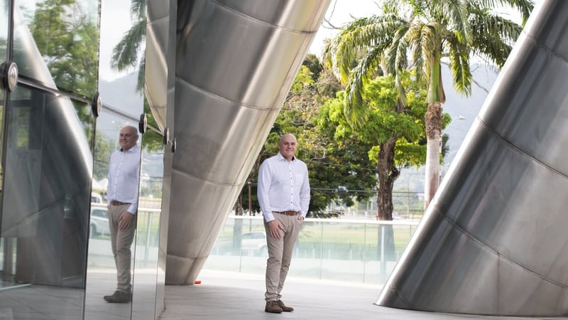 Image of a business man at a sunny Port of Spain in Trinidad and Tobago