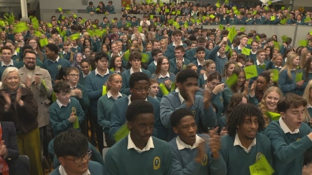 Young Scientist winner Aoibheann Daly returns to her school in Tralee
