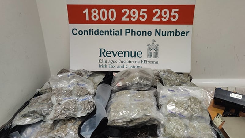 The cannabis was found in baggage that had arrived from Thailand (Pic: Revenue)