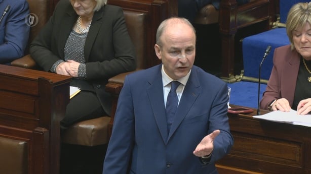 Taoiseach Micheál Martin speaking in the Dáil