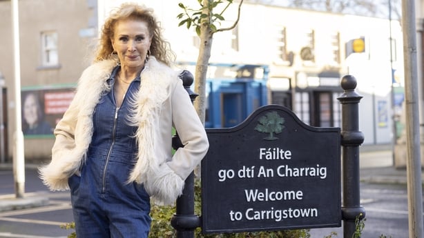 Beverley Callard on the Fair City set