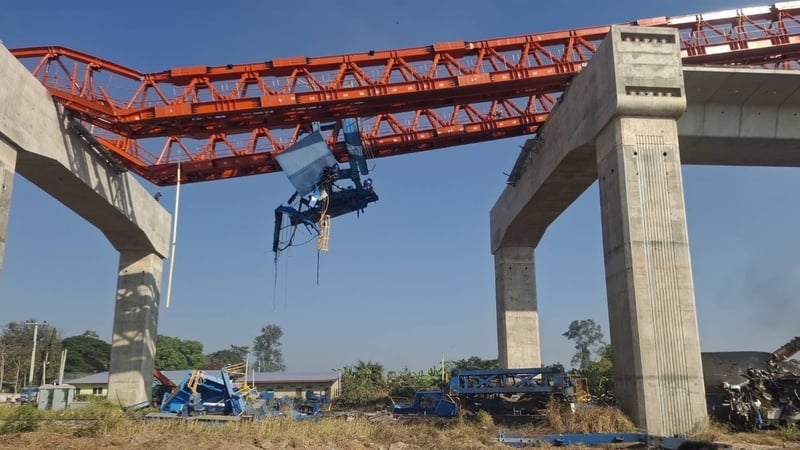 The elevated high-speed rail project will eventually connect to China through Laos
