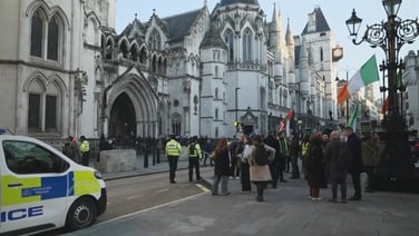 Kneecap supporters gather at High Court ahead of appeal case