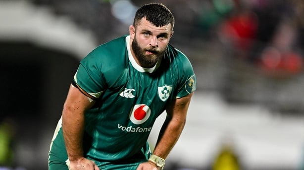 5 July 2025; Michael Milne of Ireland during the International Rugby Test match between Georgia and Ireland at at Mikheil Meskhi Stadium in Tbilisi, Georgia. Photo by Brendan Moran/Sportsfile