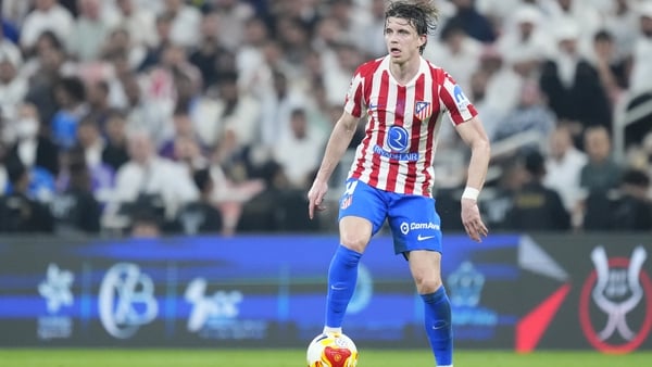 Conor Gallagher central midfield of Atletico de Madrid and England during the Spanish Super Cup semi-final match between Atletico de Madrid and Real Madrid at King Abdullah Sports City Hall Stadium on January 8, 2026 in Jeddah, Saudi Arabia. (Photo by Jos