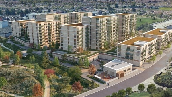 image of what the four 10 storey apartment block scheme in Coolock will look like