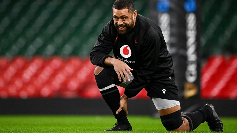 21 February 2025; Taulupe Faletau during a Wales Rugby captain's run at the Principality Stadium in Cardiff, Wales. Photo by Seb Daly/Sportsfile