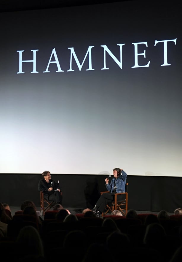 LONDON, ENGLAND - JANUARY 14: Cillian Murphy and Paul Mescal speak onstage during a Q&A at a special screening of "Hamnet" followed by an in-conversation with Paul Mescal and Cillian Murphy on January 14, 2026 in London, England. (Photo by Max Cisotti/Dave Benett/Getty Images for Focus Features)