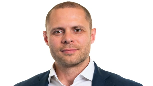 Picture of a business man against a white background