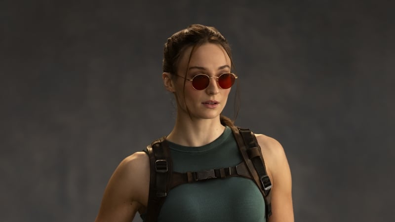 Sophie Turner as Lara Croft in the new Prime Video series, Tomb Raider. Photo credit: Jay Maidment/Prime Video/PA Wire