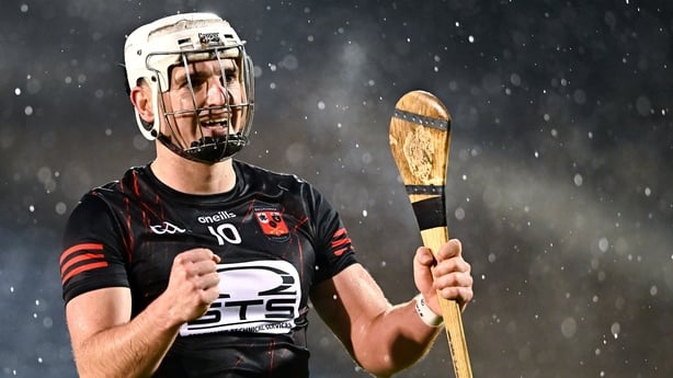 30 November 2025; Dessie Hutchinson of Ballygunner celebrates after his side's victory in the AIB Munster GAA Hurling Senior Club Championship final match between Ballygunner and Éire Óg Ennis at FBD Semple Stadium in Thurles, Tipperary. Photo by Piaras Ó Mídheach/Sportsfile