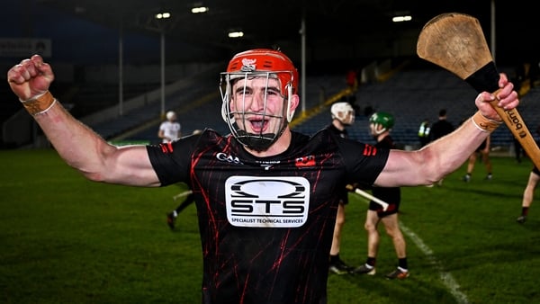 Ronan Power of Ballygunner celebrates after the AIB GAA Hurling All-Ireland Senior Club Championship semi-final match between Ballygunner and St Martin's at FBD Semple Stadium in Thurles, Tipperary.