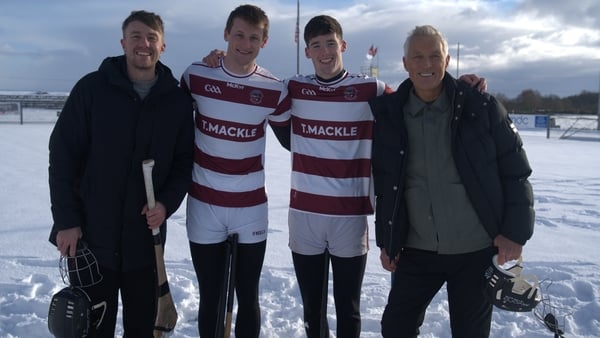 Slaughtneil – Celebrity father-and-son duo Martin and Roman Kemp filming in Ireland Photo: Rock Oyster Media