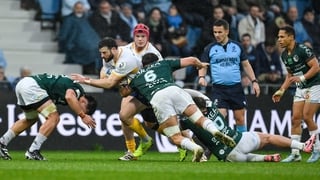 17 January 2026; Robbie Henshaw of Leinster during the Investec Champions Cup match between Bayonne and Leinster at the Stade Jean Dauger in Bayonne, France. Photo by Brendan Moran/Sportsfile
