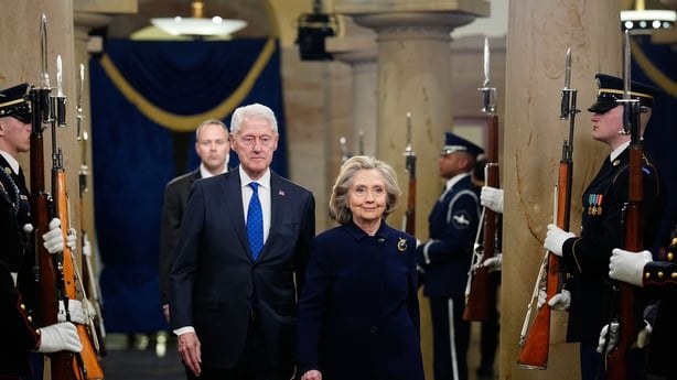 Washington , DC - January 20: Former President Bill Clinton and former Secretary of State Hillary Clinton arrive ahead of the 60th inaugural ceremony on January 20, 2025, at the US Capitol in Washington, DC. Trump becomes the 47th president of the United States in a rare indoor inauguration ceremony