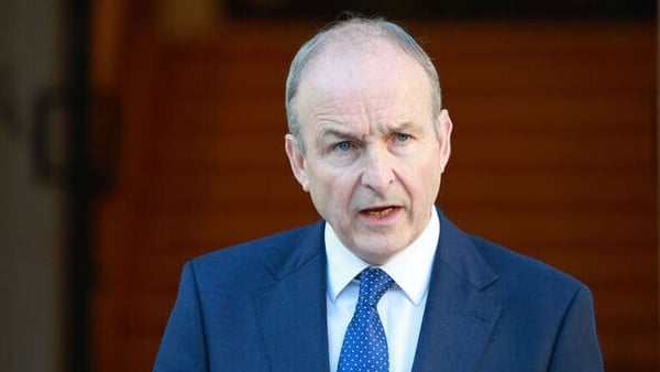 Micheal Martin is pictured at Government Buildings