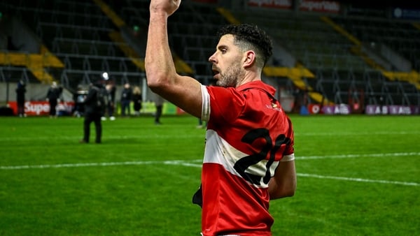 Mikey Geaney after kicking the winning point for Daingean Uí Chúis in the 2026 All-Ireland club final