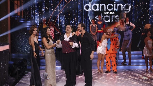 Singer Brian Kennedy with pro dancer James Cutler after they were the latest to be voted off Dancing with the Stars Photo: Kyran O'Brien