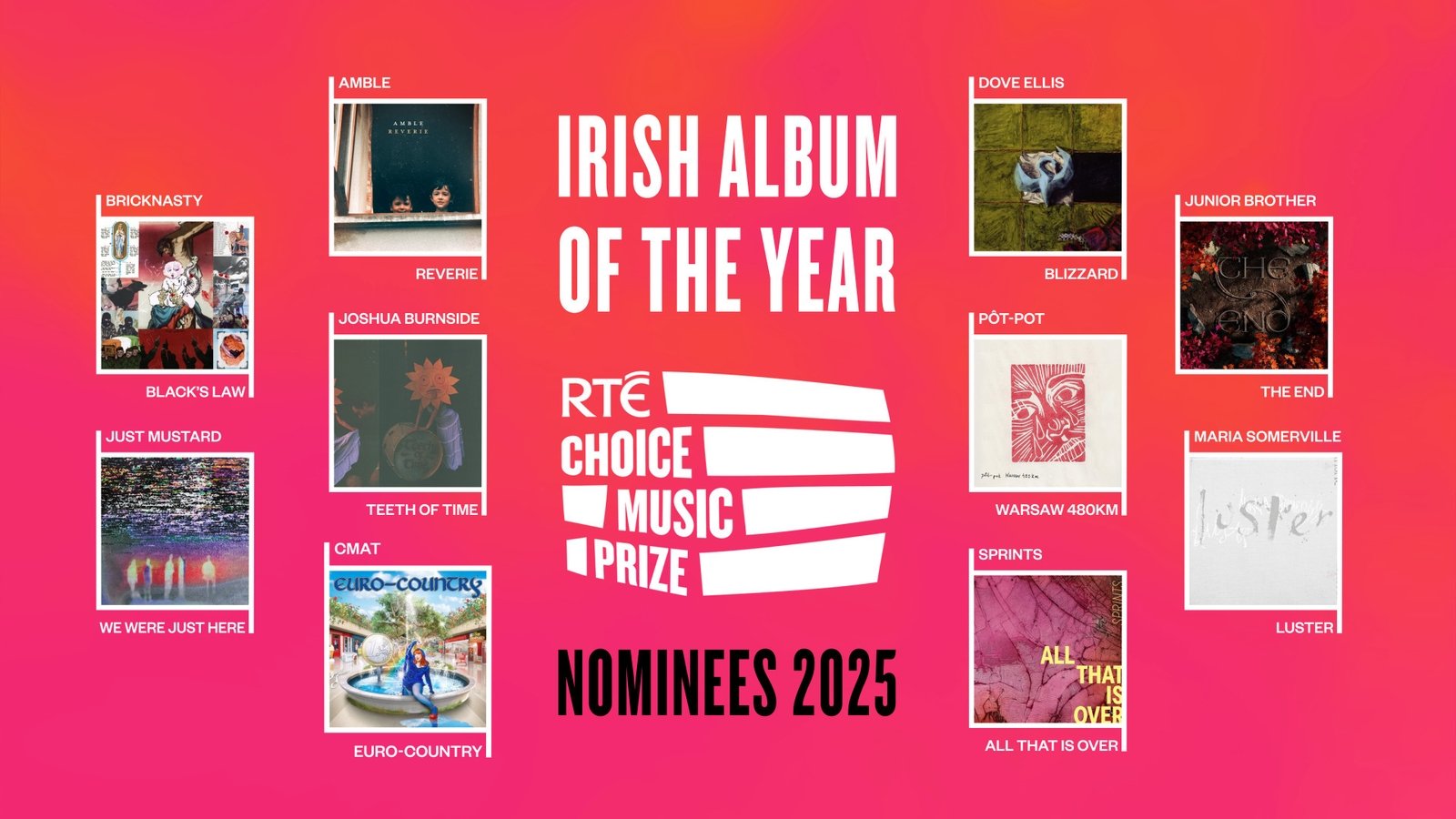 RTÉ Choice Music Prize 2025 - listen to the shortlisted albums