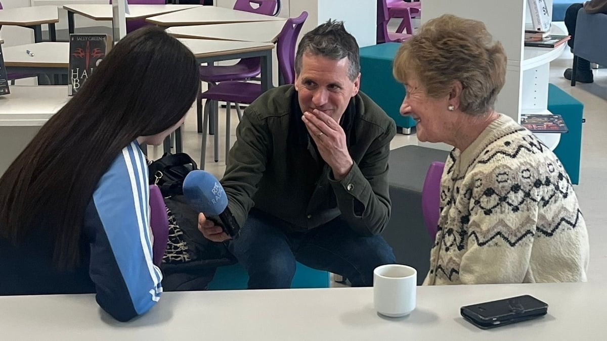 Transition year students helping the elderly with their tech