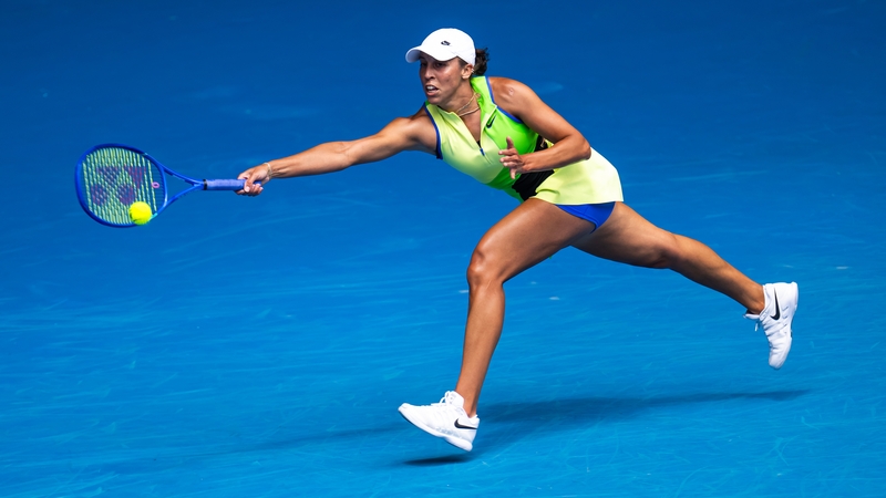 Madison Keys of the United States in action against Oleksandra Oliynykova of Ukraine in the first round on Day 3 of the 2026 Australian Open at Melbourne Park on January 20, 2026 in Melbourne, Australia (Photo by Robert Prange/Getty Images)