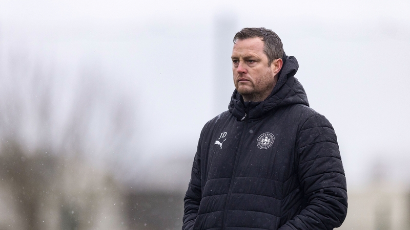 14 January 2026; Waterford head coach Jon Daly during the pre-season friendly match between Cork City and Waterford at Lakewood Athletic in Barnagore, Cork. Photo by Kevin Barry Dorney/Sportsfile
