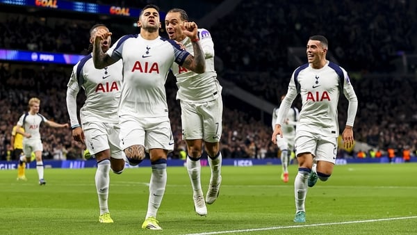 London, United Kingdom - January 20: Cristian Romero of Tottenham Hotspur celebrates after scoring his team's second goal during the UEFA Champions League 2025/26 League Phase MD7 match between Tottenham Hotspur and Borussia Dortmund at Tottenham Hotspur