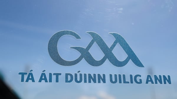 11 May 2025; A GAA logo is seen before the Dalata Hotel Group GAA Football All-Ireland U20 Championship semi-final match between Kerry and Tyrone at Laois Hire O'Moore Park in Portlaoise, Laois. Photo by Thomas Flinkow/Sportsfile