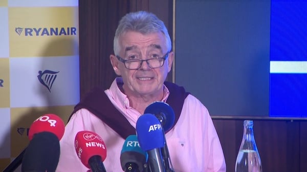 Ryanair CEO Michael O’Leary speaks to media